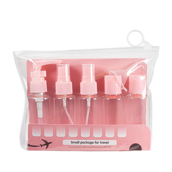 Дорожный набор емкостей для косметики WH Travel Bottles Set. 5 шт, Розовый