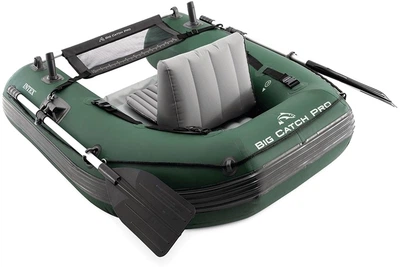 Надувная рыбацкая лодка одноместная Intex 68381 Big Catch Pro,165х120х38 см (весло, ручной насос) (Intex_68381)