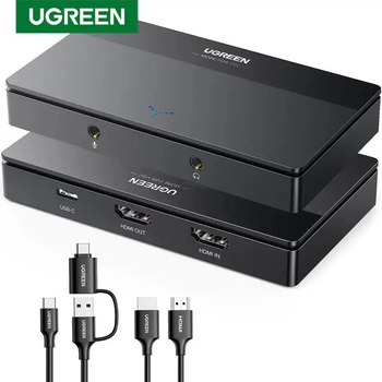 Карта видеозахвата UGREEN CM630 HDMI to USB/USB-C 4K 60 Гц HDMI видеозахват (15390A)