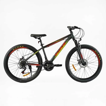 Велосипед Спортивный 26 дюймов Corso Skywalker SW-333 переключатели SunRun стальная рама 15 дюймов 21 скорость. Black and Yellow (149936)
