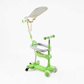 Самокат-беговел триколісний Skyper BT-52309 (колеса: Ø4,92"/PU, рама: сталь/складна, сидіння, навіс, захісний бампер, батьківська ручка, до 25 кг)