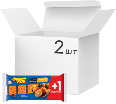 Упаковка губок кухонных Фрекен БОК Мах Orange 5+1 шт x 2 пачки (4823071621556)