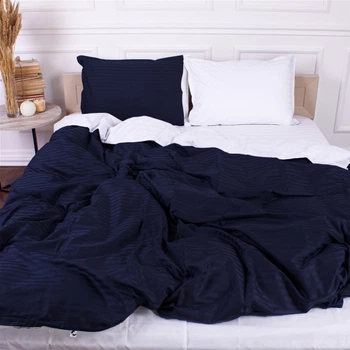 Комплект постельного белья MirSon Satin&nbsp;Stripe 30-0021 + 30-0001&nbsp;Atanelly 143х210 Полуторный (2200005267462)