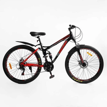 Велосипед двоколісний спортивний Corso RD-50401 «Rend» (колеса Ø27,5"/гума, рама: 15"/сталь, швидкостей: 21, обладнання Shimano)