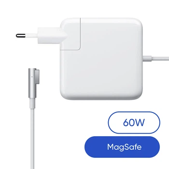 Зарядное устройство для макбука 60W, MagSafe, белый блок питания, зарядка для ноутбука + магнитный кабель, быстрая зарядка, адаптер питания Apple MacBook (ARS12028)