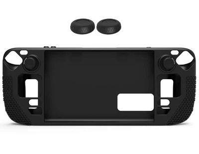 Чехол силиконовый черный для Steam Deck OLED LCD противоударный.