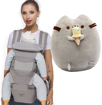 Хипсит, Эрго-рюкзак, переноска Baby Carrier 6 в 1 Серий и Пушин кэт с мороженым в лапках 15х18см(vol-9730)