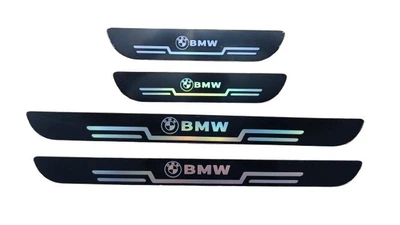 Защитные накладки на пороги для авто 4шт комплект BMW черные (ТЮН151)