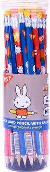 Набір олівців чорнографітних Yes Miffy круглі з гумкою 36 шт (5056574450821)