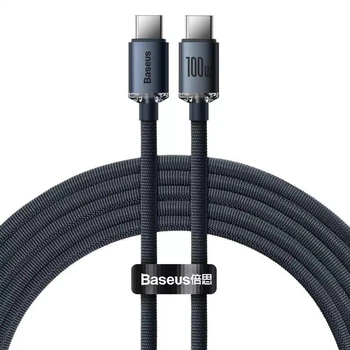 Кабель Baseus Crystal Shine Series Type-C to Type-C 100W 2m Black