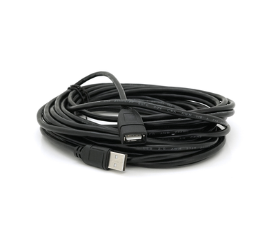 Подовжувач USB 2.0 AM - AF, 10.0m, 1 ферит, Black