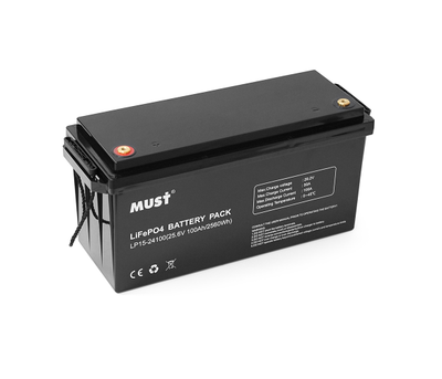 Акумуляторна батарея Must LiFePO4 LP15-24100 25,6V 100Ah, 2,56kWh, BMS50A@4S, 6000 cycles, 522x240x218, 23kg