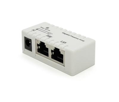 POE інжектор IEEE 802.3af PoE з портом Ethernet 10 - 100 - 1000 Мбіт - с, White