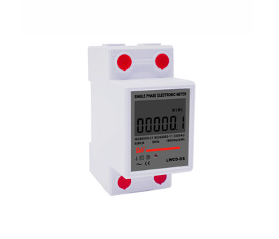 Однофазний електронний лічильник на DIN-рейку, 220V, LCD