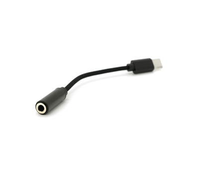 Кабель-перехідник KIN KY-222 Jack 3.5mm(F) - Type-C(M), 0.1м, Black, Box