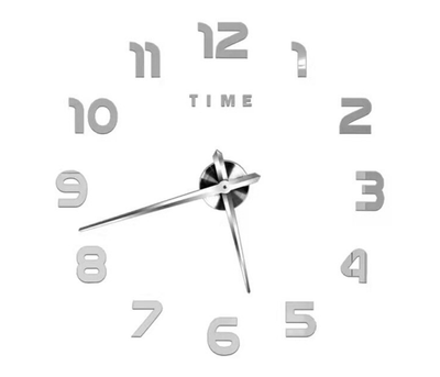 Настінні 3D годинники ZH17520, 120cm, Silver