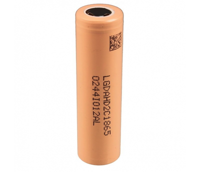 Акумулятор 18650 Li-Ion LG LGDAHD2C1865, 2100mAh, 25A, 4.2 - 3.7 - 2.5V, BEIGE, PVC BOX, 2 шт. в упаковці, ціна за 1 шт