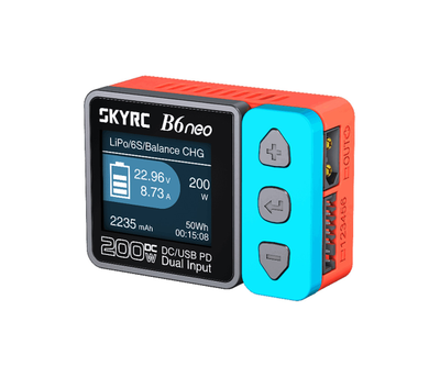 Універсальне ЗУ SKYRC B6Neo, 200W, 24V, 10A, LCD, балансир, від 1 до 6 осередків, DC - PD