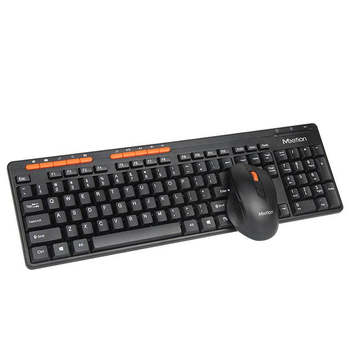 Набор Combo MEETION 2in1 Keyboard, Mouse Wireless 2.4G MT-4100, UA, EN раскладки, black
