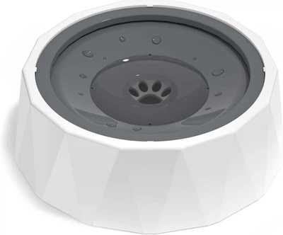 Миска-непроливайка для кошек и собак Els Pet с плавающим блюдцем 1л, Белый (210-WHITE)