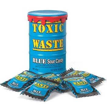 Кислі льодяники Toxic Waste Blue Sour Candy Drum 42г