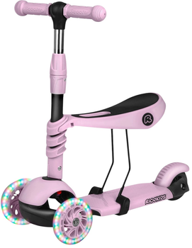 Самокат дитячий RICOKIDS Cubi триколісний Рожевий (5903890611699)