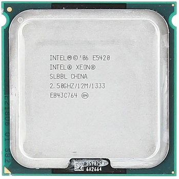 Процессор LGA775 Harpertown intel Xeon E5420 4x2.50GHz 80W 12mb Cashe 1333MHz (SLBBL) Б\В