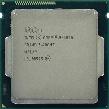 Процессор LGA1150 4 Gen Intel Core i5 4670 4x3.40GHz 6M Cashe 84W Intel HD Graphics 4600 SR14D Б\В - Б/У