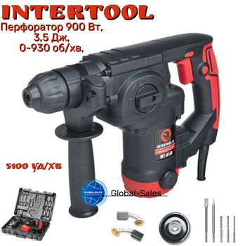 Перфоратор бочковий Intertool 900 Вт SemiPro (WT-0160)