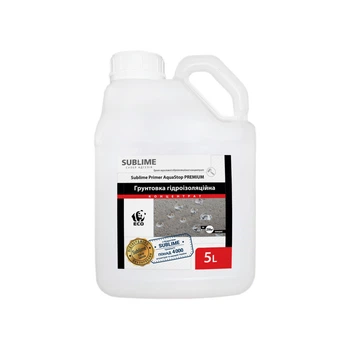 Грунтовка гідроізоляційна глибокопроникна з антисептиком 1:20 Sublime Primer AquaStop Premium, 5 л