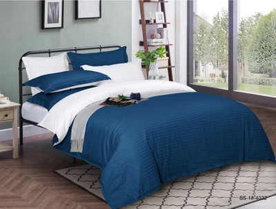 Наволочка з вушками MirSon Satin Stripe 30-0019 + 30-0001 Fatima 70x70 см (2200005264591)