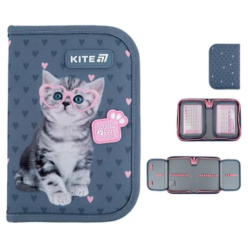 Пенал для девочки без наполнения Kite Studio Pets 1 отделение SP25-622-1