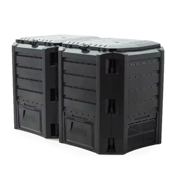 Компостер садовый для дачи и загородного дома Prosperplast Compogreen IKST800C-S411 пластиковый на 800 л с крышкой для компостирования биологических отходов