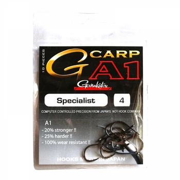 Крючок GAMAKATSU A1 G-CARP SPECIALIST №4, в уп. 10шт (3KB5019)
