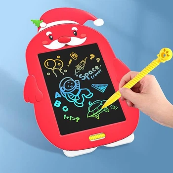 Графический планшет для рисования "Санта" диагональю 8.5" Joy Toy Kids Pad, детский электронный LCD планшет со стилусом и защитой от истирания Красный JTKP-85-Red