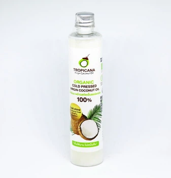 Масло для тела Tropicana натуральное кокосовое Vergin Coconut oil первого отжима из Таиланда 100 мл