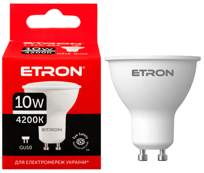 Світлодіодна LED лампа ETRON MR16 10W 4200K GU10 (1-ELP-862)