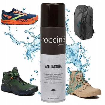 Водовідштовхуючий спрей для взуття та одягу захист від води Coccine antiaqua 250 мл