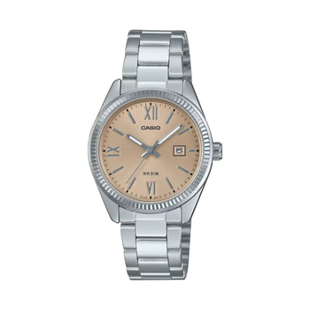 Женские наручные часы Casio LTP-1302DD-4A2 Серебристый\Бежевый экран