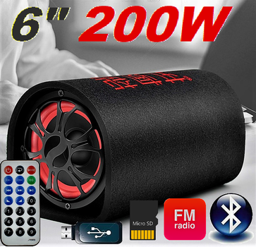 Сабвуфер 6" активний бочка 200W ZPX Bluetooth