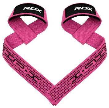 Лямки для тяги RDX S4 Gym Cotton Gel Straps Pink Plus Рожеві (WAC-S4P+)