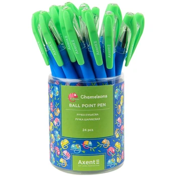 Набір кулькових ручок 24 шт Axent Chameleons синя 0.5 мм (AB1049-35-A)