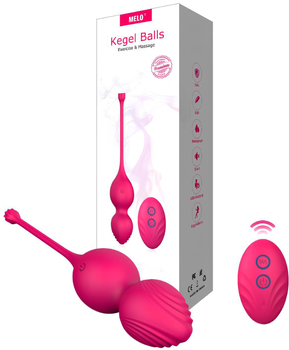 Вагинальные шарики Melo Kegel Balls Кегеля водонепроницаемые с вибрацией и пультом Розовые (2025270024451)