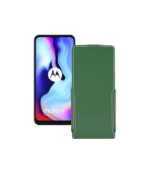 Чохол-флип з екошкіри для телефону Motorola Moto E7 Plus Темно-зелений
