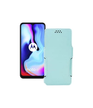 Чохол-книжка з екошкіри для телефону Motorola Moto E7 Plus Небесний