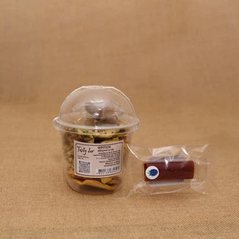 Фріпси Tasty Jar в стакані 50г Яблучні з чіа