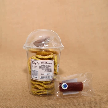Фріпси Tasty Jar в стакані 80г Яблучні з арахісом