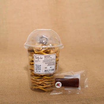 Фріпси Tasty Jar в стакані 80г Яблучні з чіа