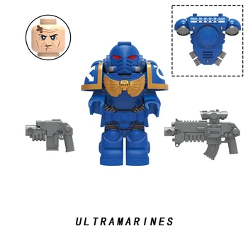 Фигурка для конструктора космодесант Ultramarines Вархаммер Warhammer MY601
