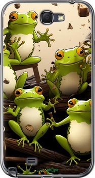 Чехол на Samsung Galaxy Note 2 N7100 Жабки "5656t-17-70447"